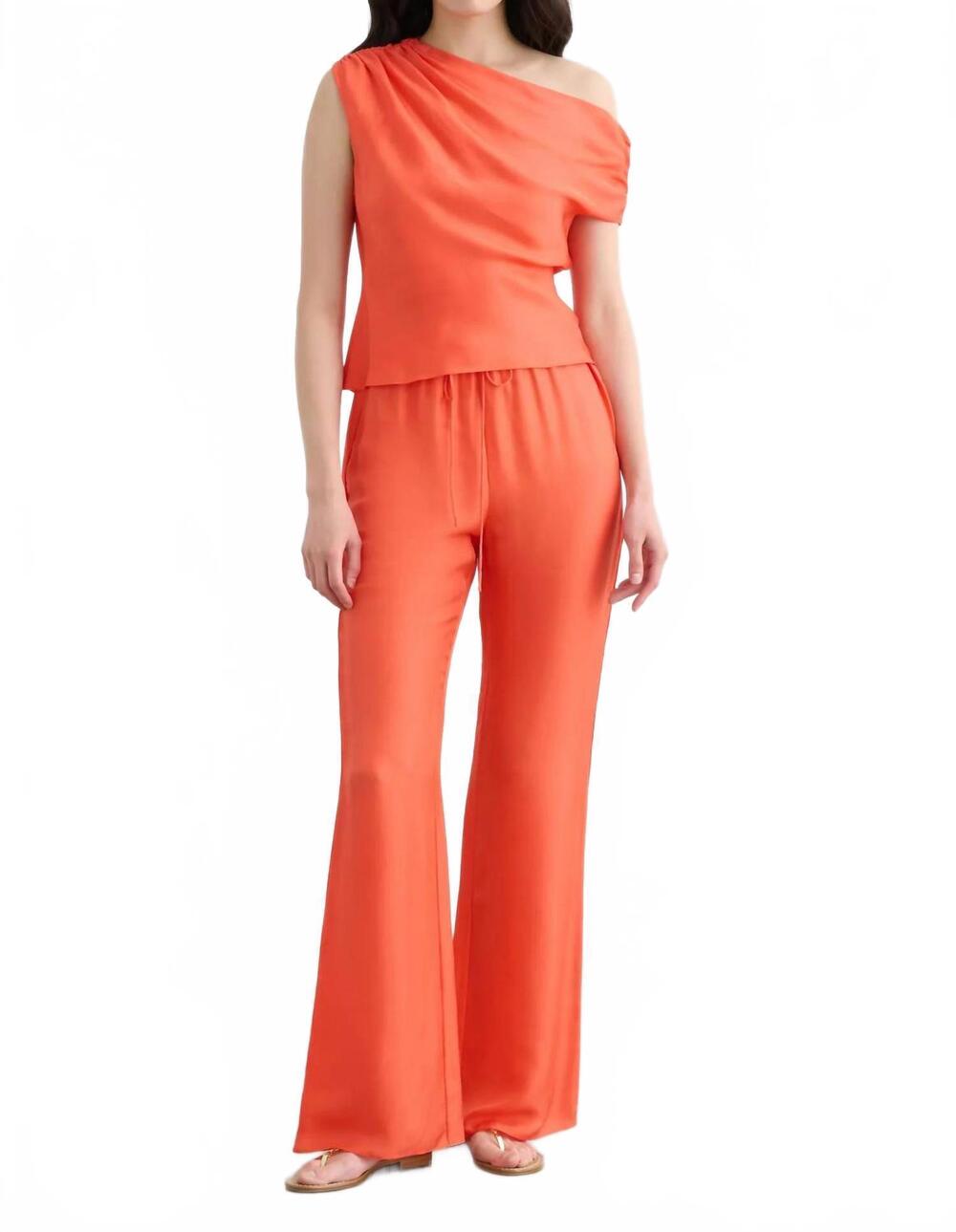 NEW TOCCIN nela drawstring pant in flame